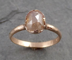 fancy cut coral solitaire diamond engagement 14k rose gold wedding ring byangeline 1945_exchange Alternative Engagement