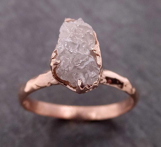 raw diamond solitaire engagement ring rough 14k rose gold wedding ring diamond stacking ring rough diamond ring byangeline 1942 Alternative Engagement