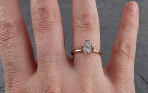 raw diamond solitaire engagement ring rough 14k rose gold wedding ring diamond stacking ring rough diamond ring byangeline 1943 Alternative Engagement