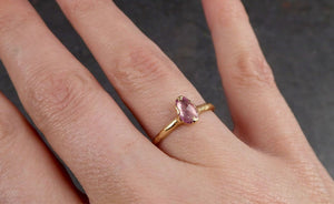 fancy cut pink sapphire 14k gold solitaire ring gold gemstone engagement ring 1953 Alternative Engagement