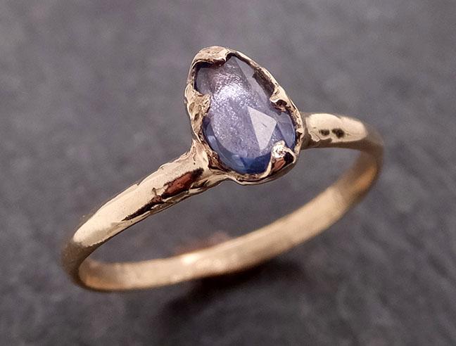 fancy cut blue sapphire 14k gold solitaire ring gold gemstone engagement ring 1949 Alternative Engagement