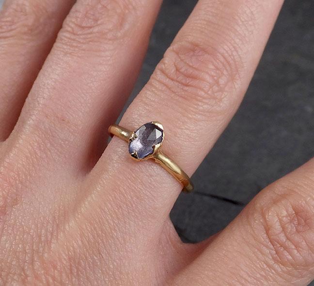 fancy cut blue sapphire 14k gold solitaire ring gold gemstone engagement ring 1951 Alternative Engagement