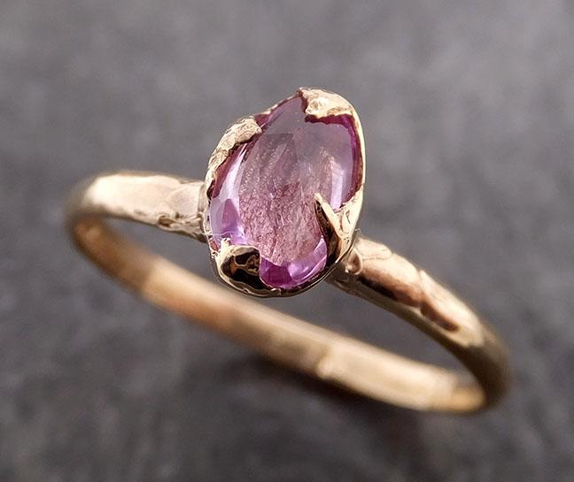 fancy cut pink sapphire 14k gold solitaire ring gold gemstone engagement ring 1954 Alternative Engagement