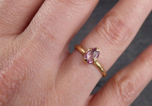 fancy cut pink sapphire 14k gold solitaire ring gold gemstone engagement ring 1954 Alternative Engagement