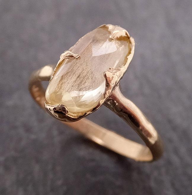 fancy cut yellow sapphire 14k gold solitaire ring gold gemstone engagement ring 1958 Alternative Engagement