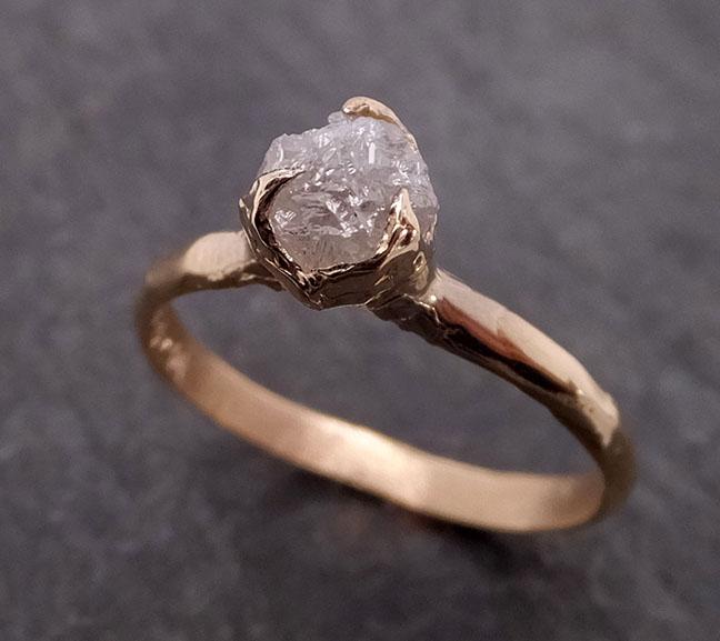 raw diamond engagement ring rough uncut diamond solitaire recycled 14k yellow gold conflict free diamond wedding promise 1963 Alternative Engagement