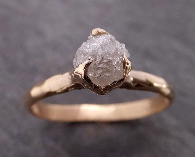 raw diamond engagement ring rough uncut diamond solitaire recycled 14k yellow gold conflict free diamond wedding promise 1963 Alternative Engagement
