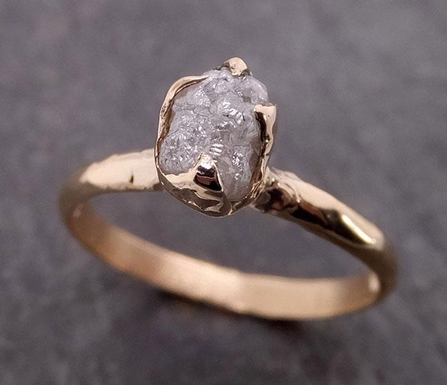 raw diamond engagement ring rough uncut diamond solitaire recycled 14k yellow gold conflict free diamond wedding promise 1968 Alternative Engagement