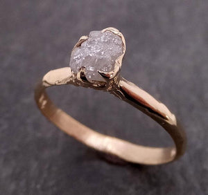 raw diamond engagement ring rough uncut diamond solitaire recycled 14k yellow gold conflict free diamond wedding promise 1971 Alternative Engagement