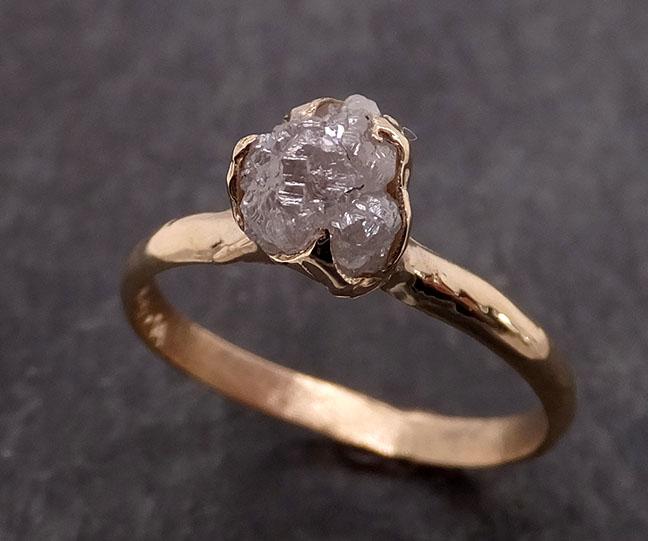 raw diamond engagement ring rough uncut diamond solitaire recycled 14k yellow gold conflict free diamond wedding promise 1972 Alternative Engagement