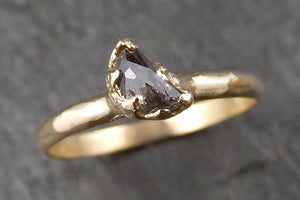 Fancy Cut Half Moon Diamond Solitaire Engagement 14k Gold Wedding Ring byAngeline 1584 - by Angeline