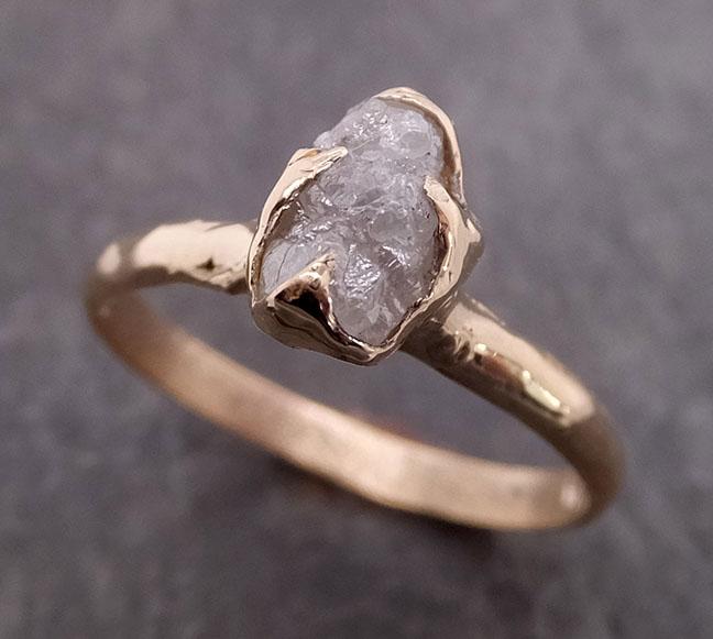 raw diamond engagement ring rough uncut diamond solitaire recycled 14k yellow gold conflict free diamond wedding promise 1974 Alternative Engagement
