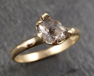 Fancy Cut Half Moon Diamond Solitaire Engagement 14k Yellow Gold Wedding Ring byAngeline 1585 - by Angeline