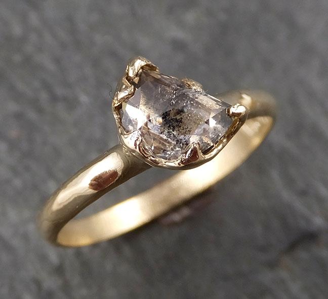 Fancy Cut Half Moon Diamond Solitaire Engagement 14k Yellow Gold Wedding Ring byAngeline 1585 - by Angeline