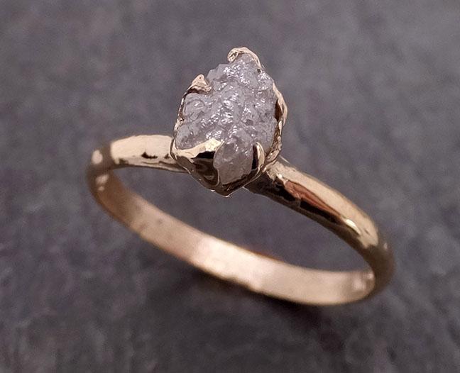 raw diamond engagement ring rough uncut diamond solitaire recycled 14k yellow gold conflict free diamond wedding promise 1975 Alternative Engagement