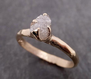 raw diamond engagement ring rough uncut diamond solitaire recycled 14k yellow gold conflict free diamond wedding promise 1976 Alternative Engagement