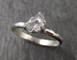 Fancy Cut Half Moon Diamond Solitaire Engagement 14k White Gold Wedding Ring byAngeline 1579 - by Angeline