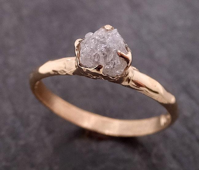 raw diamond engagement ring rough uncut diamond solitaire recycled 14k yellow gold conflict free diamond wedding promise 1979 Alternative Engagement