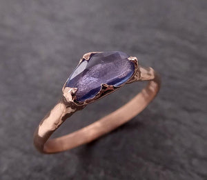fancy cut lavender sapphire 14k rose gold solitaire ring gemstone engagement ring 2013 Alternative Engagement