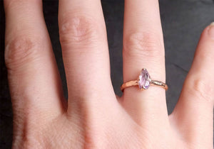 fancy cut purple sapphire 14k rose gold solitaire ring gold gemstone engagement ring 2012 Alternative Engagement