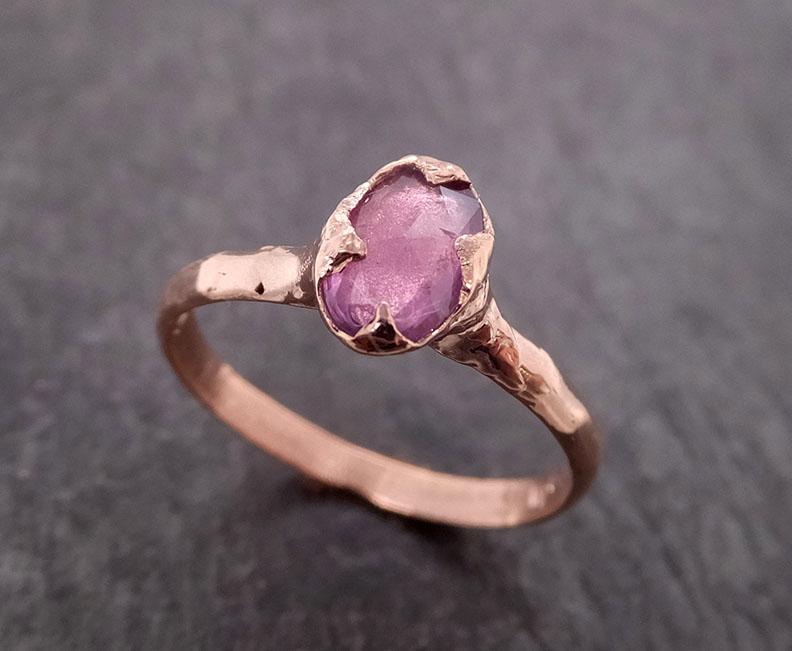 Fancy cut pink Sapphire 14k Rose gold Solitaire Ring Gold Gemstone Engagement Ring 2015