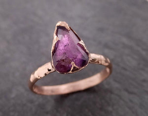 Fancy cut Pink Sapphire 14k Rose gold Solitaire Ring Gold Gemstone Engagement Ring 2018