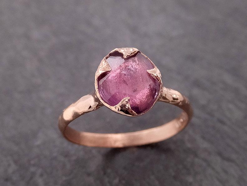 Fancy cut pink Sapphire 14k Rose gold Solitaire Ring Gold Gemstone Engagement Ring 2016