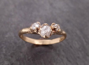 Fancy cut Diamond Wedding Band 14k Yellow Gold Diamond Wedding Ring byAngeline 2029