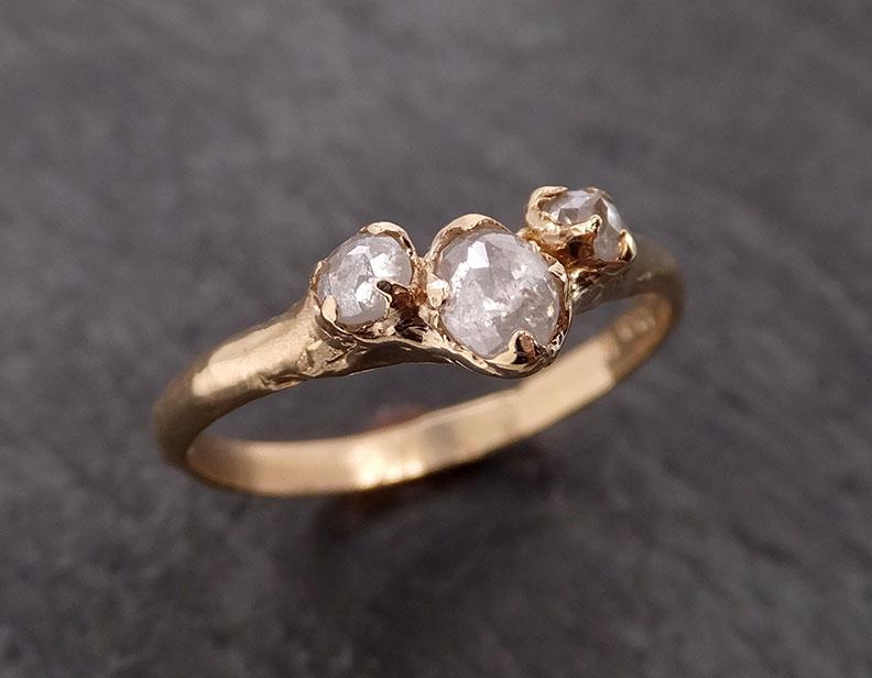 Fancy cut Diamond Wedding Band 14k Yellow Gold Diamond Wedding Ring byAngeline 2029