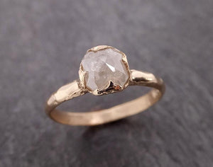 Faceted Fancy cut White Diamond Engagement 14k Yellow Gold Solitaire Wedding Ring byAngeline 2026