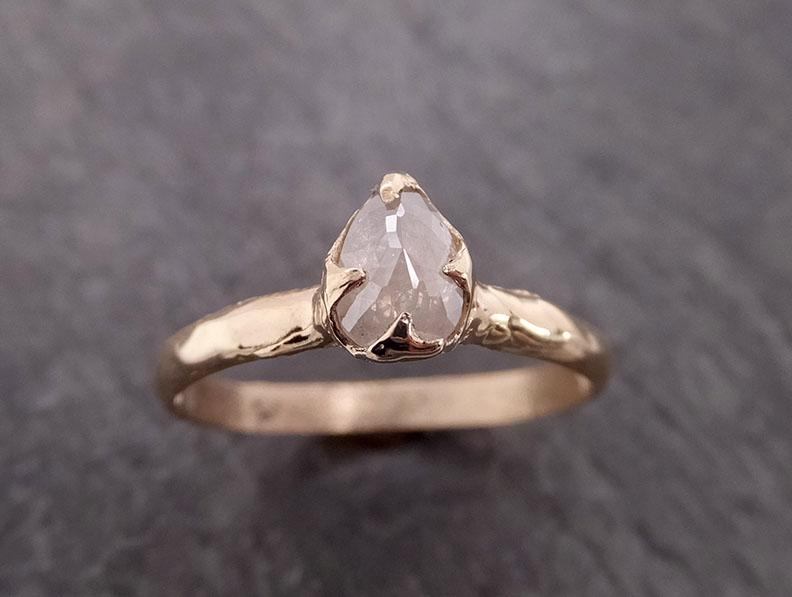 Fancy cut white Diamond Solitaire Engagement yellow Gold Wedding Ring byAngeline 2027