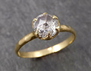 Fancy cut White Diamond Solitaire Engagement 18k yellow Gold Wedding Ring Diamond Ring byAngeline 1647 - by Angeline