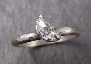 Fancy Cut Half Moon Diamond Solitaire Engagement 14k White Gold Wedding Ring byAngeline 1656 - by Angeline