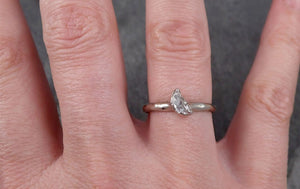 Fancy Cut Half Moon Diamond Solitaire Engagement 14k White Gold Wedding Ring byAngeline 1656 - by Angeline