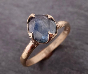 fancy cut montana blue sapphire 14k yellow gold solitaire ring gold gemstone engagement ring 2041 Alternative Engagement