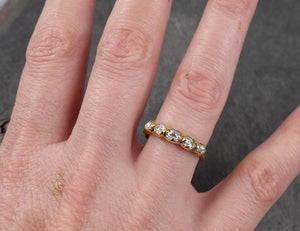 Fancy cut Diamond Wedding Band 18k Gold Diamond Wedding Ring byAngeline 1677 - by Angeline