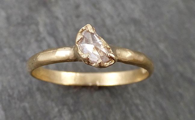 Fancy Cut Half Moon Diamond Solitaire Engagement 14k Gold Wedding Ring byAngeline 1692 - by Angeline