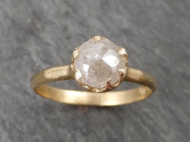 Fancy cut white Diamond Solitaire Engagement 14k yellow Gold Wedding Ring byAngeline 1687 - by Angeline