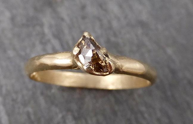 Fancy Cut Half Moon Diamond Solitaire Engagement 14k Gold Wedding Ring byAngeline 1691 - by Angeline