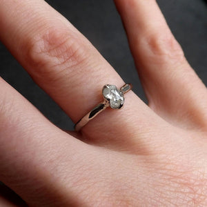 fancy cut white diamond solitaire engagement 14k white gold wedding ring byangeline 2078 Alternative Engagement