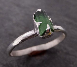 raw uncut tourmaline sterling silver ring gemstone solitaire recycled statement ss00003 Alternative Engagement