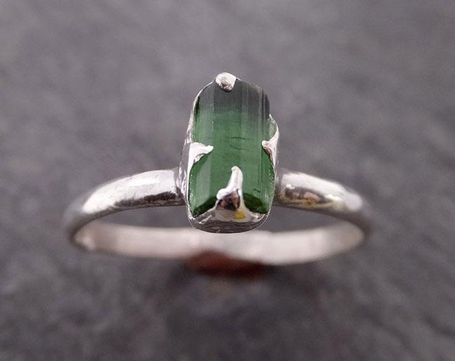 raw uncut tourmaline sterling silver ring gemstone solitaire recycled statement ss00003 Alternative Engagement