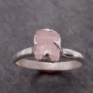 raw uncut tourmaline sterling silver ring gemstone solitaire recycled statement ss00004 Alternative Engagement