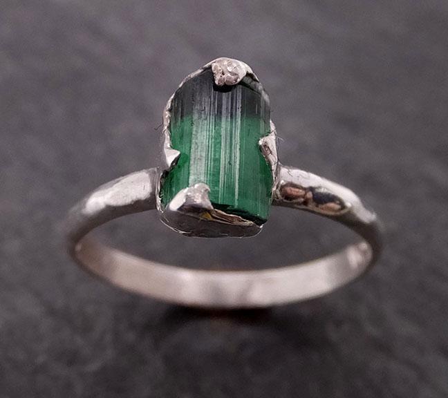 raw uncut tourmaline sterling silver ring gemstone solitaire recycled statement ss00005 Alternative Engagement