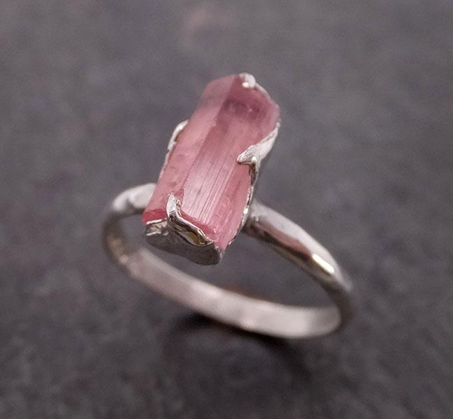 raw uncut tourmaline sterling silver ring gemstone solitaire recycled statement ss00007 Alternative Engagement