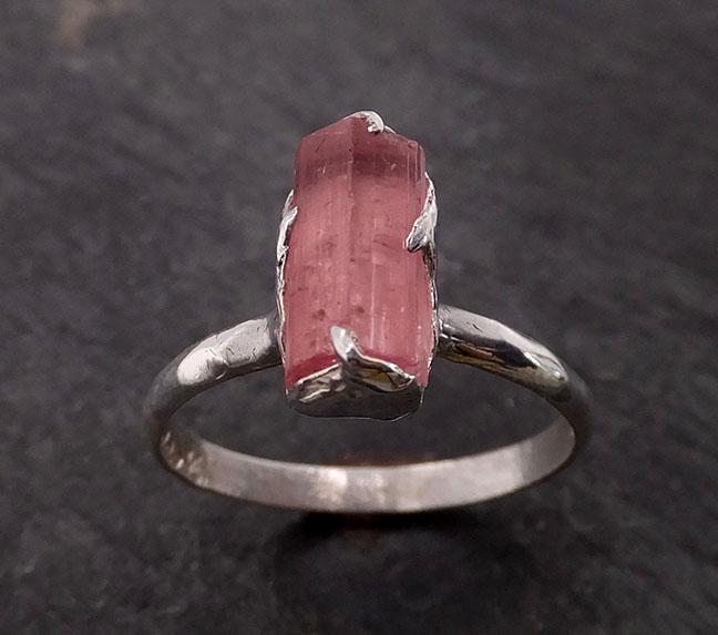 raw uncut tourmaline sterling silver ring gemstone solitaire recycled statement ss00007 Alternative Engagement