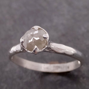 fancy cut white diamond solitaire sterling silver ring byangeline ss00030 Alternative Engagement