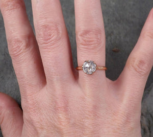 faceted fancy cut white diamond solitaire engagement 14k rose gold wedding ring byangeline 1724 Alternative Engagement