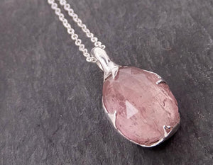 fancy cut pink tourmaline sterling silver pendant gemstone necklace gemstone jewelry byangeline ss00016 Alternative Engagement