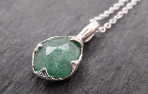 fancy cut green tourmaline sterling silver pendant gemstone necklace gemstone jewelry byangeline ss00025 Alternative Engagement